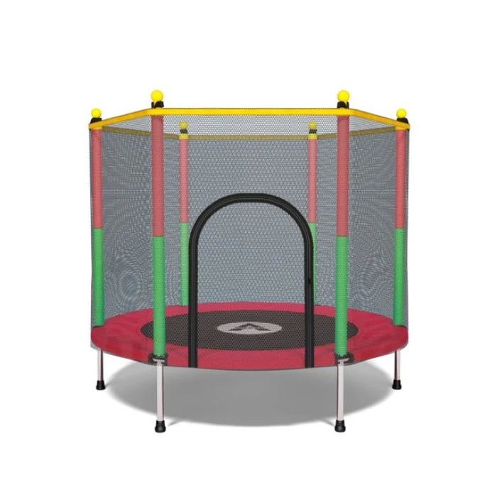 Батут манеж дитячий з сіткою Atleto 140 см червоний KRB01