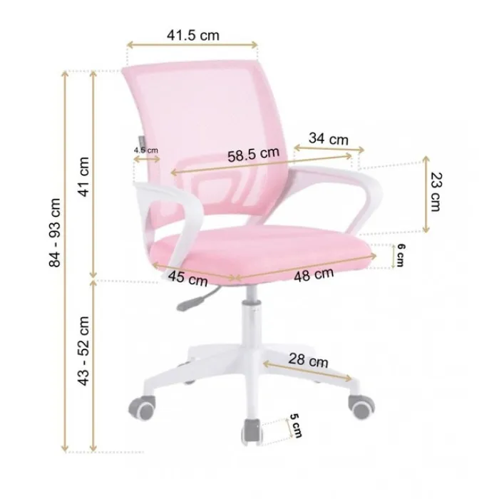 Крісло Bonro BN-619 біло-рожеве