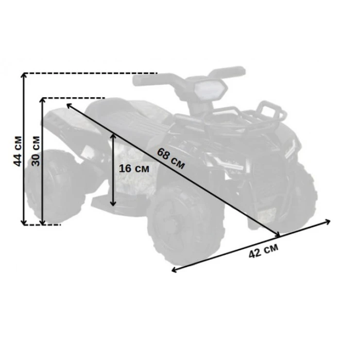 Дитячий електроквадроцикл Spoko MLY-518 чорний