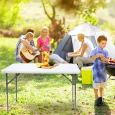 Стол раскладной туристический для пикника Bonro BS 122 см белый.