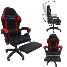 Кресло геймерское Bonro B-945 красное с подставкой для ног