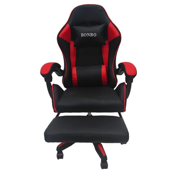 Крісло геймерське Bonro B-945 червоне з підставкою для ніг