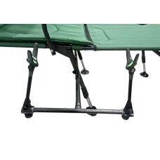 Крісло лежак для рибалки регульоване зі столиком і підставкою Bonro B-23 карп зелене