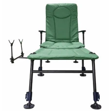 Крісло лежак для рибалки регульоване зі столиком і підставкою Bonro B-23 карп зелене