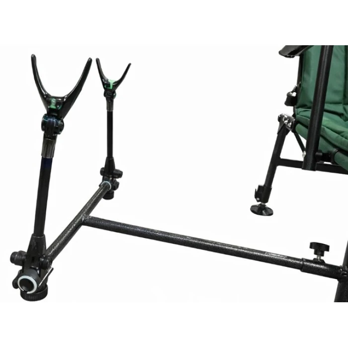 Крісло лежак для рибалки регульоване зі столиком і підставкою Bonro B-23 карп зелене