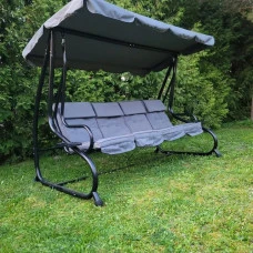 Качеля садова 4 місна розкладна Bonro B-044 сіра