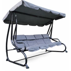 Качеля садова 4 місна розкладна Bonro B-044 сіра