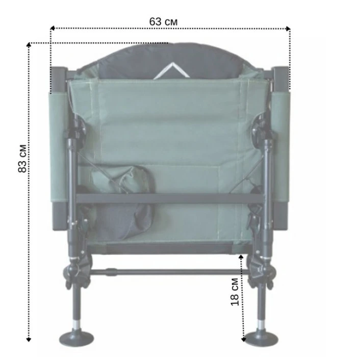 Крісло стілець рибальський шезлонг розкладний Bonro B-22 темно-зелене