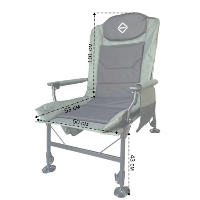 Крісло стілець рибальський шезлонг розкладний Bonro B-22 темно-зелене