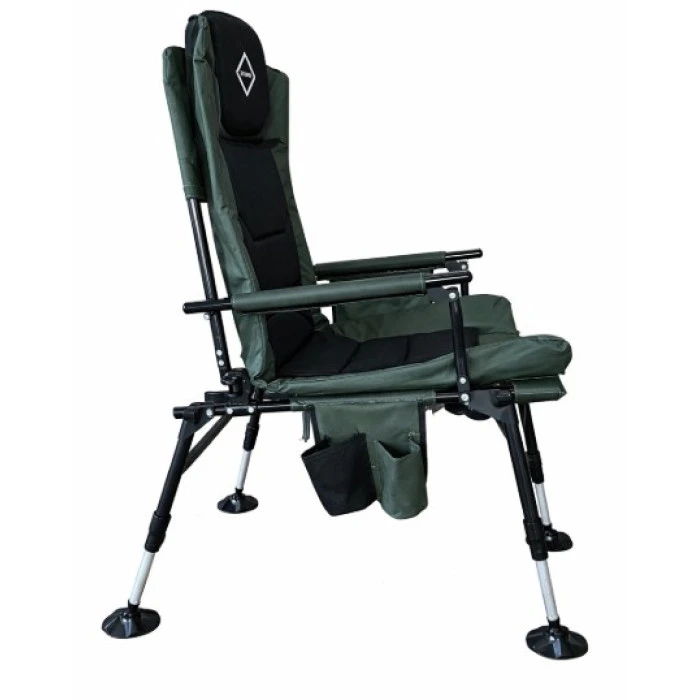 Крісло стілець рибальський шезлонг розкладний Bonro B-22 темно-зелене