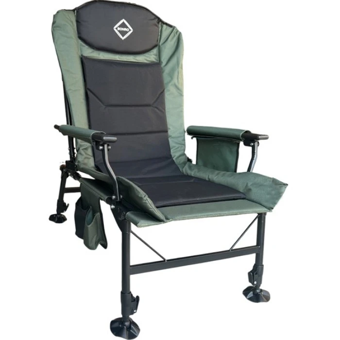 Крісло стілець рибальський шезлонг розкладний Bonro B-22 темно-зелене