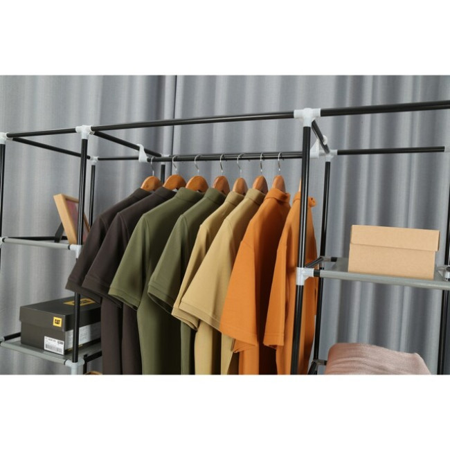 Шкаф из ткани для обуви Bonro B13 серого цвета