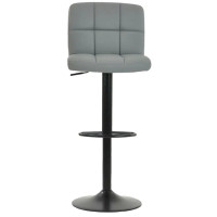 Барний стілець зі спинкою Bonro B-0106 сірий з чорною основою