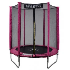 Батут детский с сеткой 183 см Atleto розовый