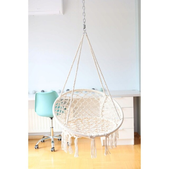 Кресло подвесное бразилийское качели гамак Bonro B-092 бежевый 120 кг