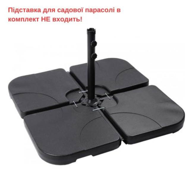 Зонтик садовый с подсветкой LED серый Bonro B-7012LP 3м 8 спиц