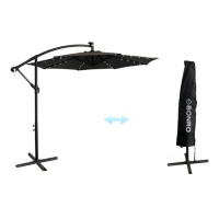 Зонтик садовый с подсветкой LED серый Bonro B-7012LP 3м 8 спиц