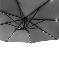 Зонтик садовый с подсветкой LED серый Bonro B-7012LP 3м 8 спиц