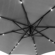 Зонтик садовый с подсветкой LED серый Bonro B-7012LP 3м 8 спиц