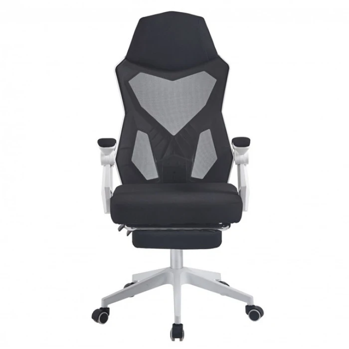 Крісло геймерське Bonro B-057 з підставкою для ніг біле