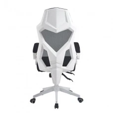 Крісло геймерське Bonro B-057 з підставкою для ніг біле