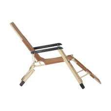 Шезлонг крісло садовий, туристичний Bonro B-02 коричневий + подушка