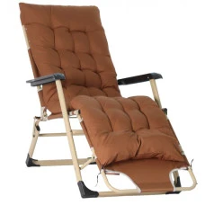 Шезлонг крісло садовий, туристичний Bonro B-02 коричневий + подушка