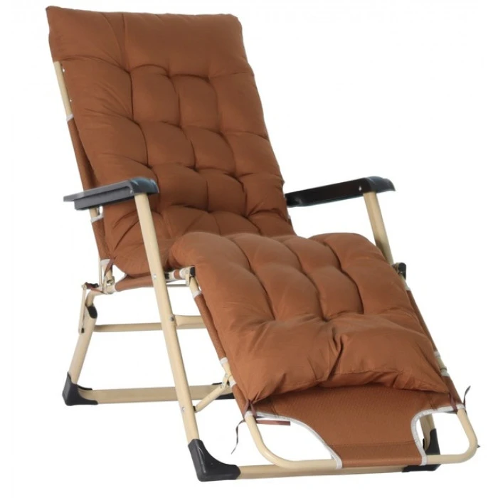 Шезлонг кресло садовый, туристический Bonro B-02 коричневый.