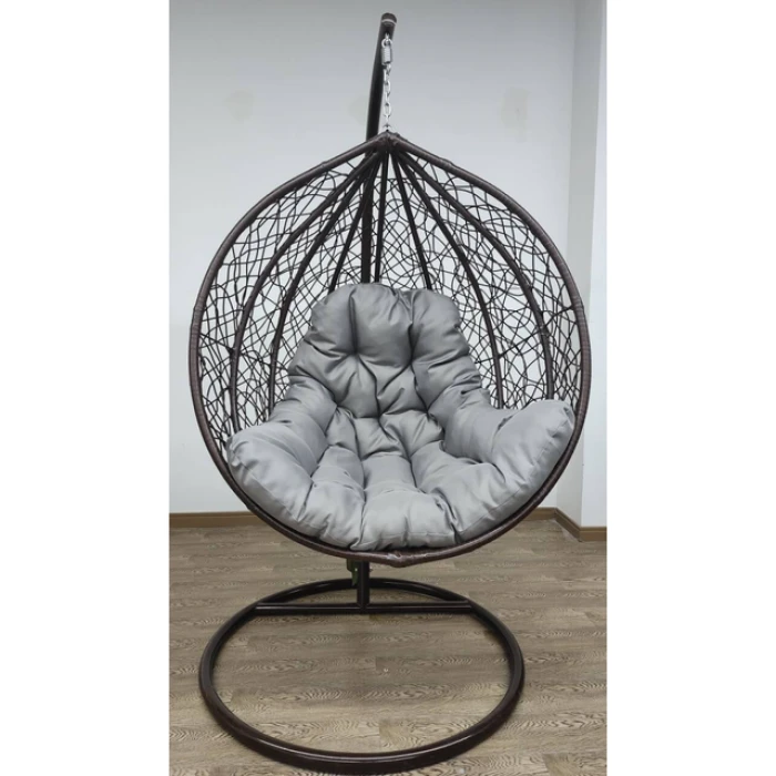 Підвісне крісло-гойдалка кокон Bonro 329 XL (коричнево-сірий)