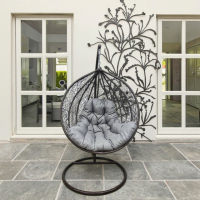 Підвісне крісло-гойдалка кокон Bonro 329 XL (коричнево-сірий)