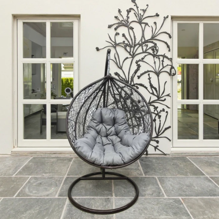 Підвісне крісло-гойдалка кокон Bonro 329 XL (коричнево-сірий)