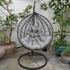 Подвесное кресло-качалка кокон Bonro 329 XL (коричнево-серый)