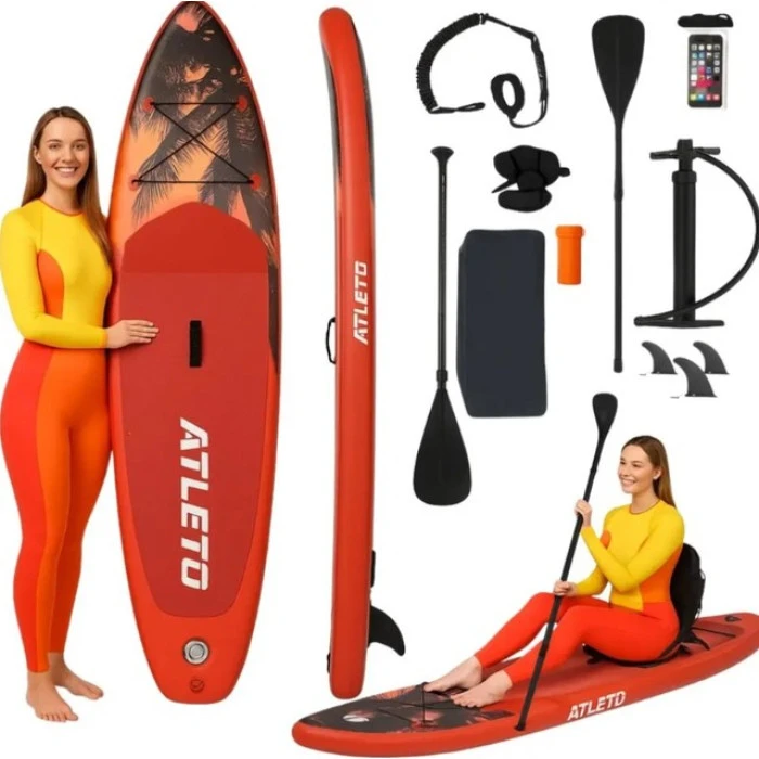 Сапборд надувная доска для плавания Atleto 320 см Miame + сиденье