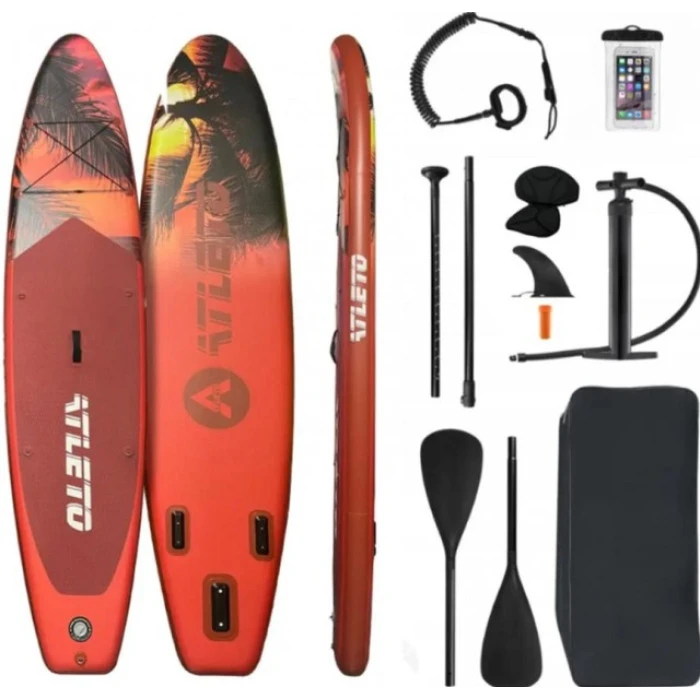 Сапборд надувная доска для плавания Atleto 320 см Miame + сиденье