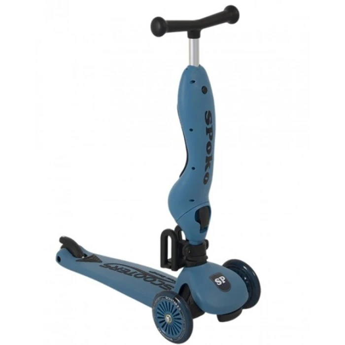 Самокат дитячий триколісний 2в1 Spoko SP-322 синій