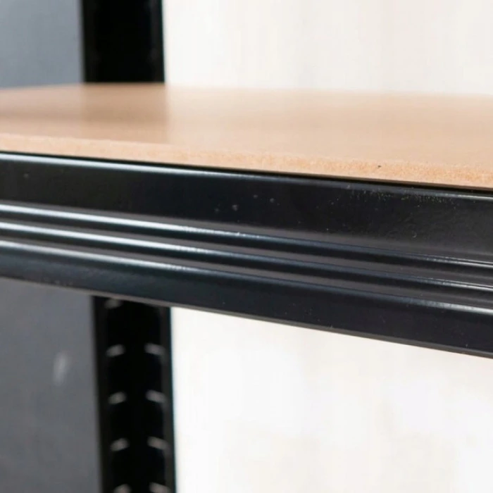 Стелаж металевий для кладовки комори підвалу 6 полиць 220х110х50 Siker P2211 чорний