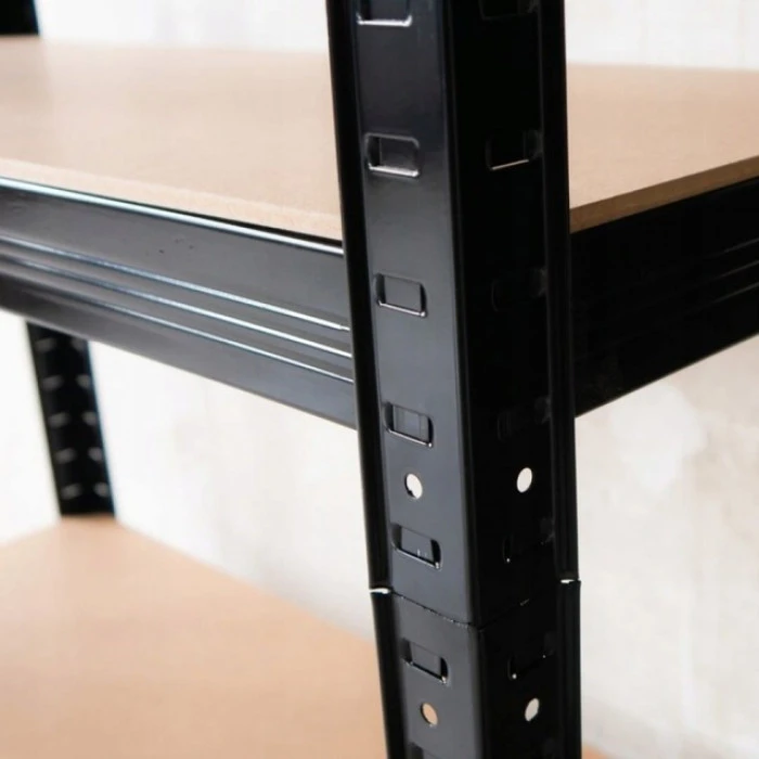 Стелаж металевий для кладовки комори підвалу 6 полиць 220х110х50 Siker P2211 чорний