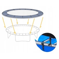 Накидка на пружини для батута 374 см multikolor