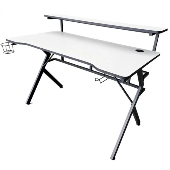 Геймерський ігровий комп'ютерний стіл 15 мм Bonro B-06 білий