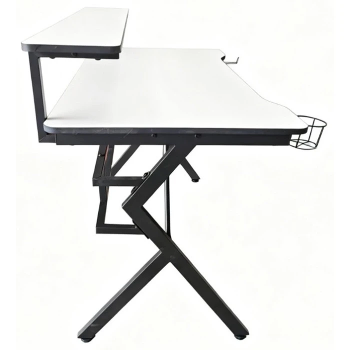 Геймерський ігровий комп'ютерний стіл 15 мм Bonro B-06 білий