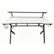 Геймерський ігровий комп'ютерний стіл 15 мм Bonro B-06 білий