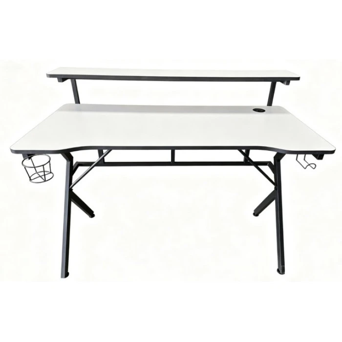 Геймерський ігровий комп'ютерний стіл 15 мм Bonro B-06 білий