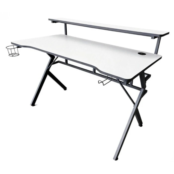 Геймерський ігровий комп'ютерний стіл 15 мм Bonro B-06 білий