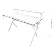 Геймерський ігровий комп'ютерний стіл 15 мм Bonro B-06 білий