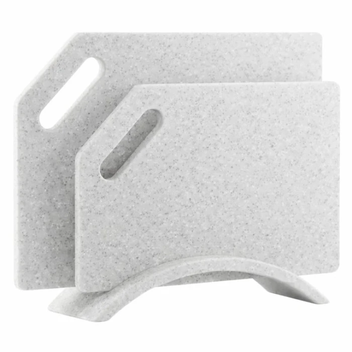 Набір кухонних дошок на підставці зі штучного каменю Bonro B-100 графітовий 2 шт