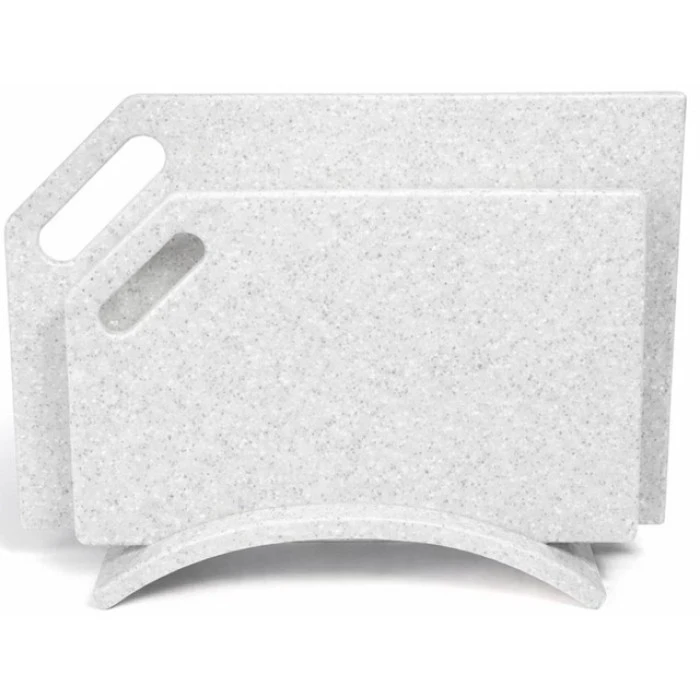 Набір кухонних дошок на підставці зі штучного каменю Bonro B-100 графітовий 2 шт