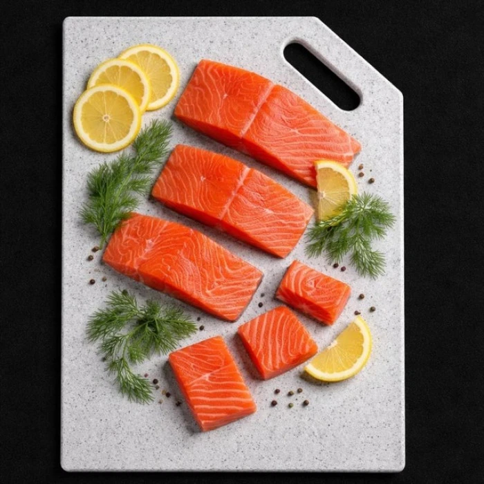 Набір кухонних дошок на підставці зі штучного каменю Bonro B-100 графітовий 2 шт