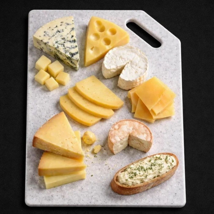 Набір кухонних дошок на підставці зі штучного каменю Bonro B-100 графітовий 2 шт