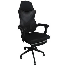 Компьютерное офисное кресло с подставкой для ног Bonro B-918 черное