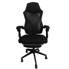 Компьютерное офисное кресло с подставкой для ног Bonro B-918 черное